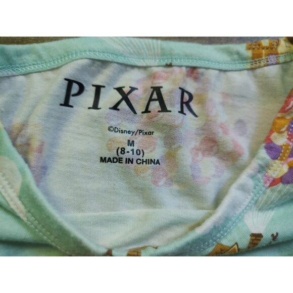 Pixar Up Sleepwear Shirt Blue Balloon Disney Cap Sleeve Colorful Kids XL 16-18 - Picture 6 of 7
